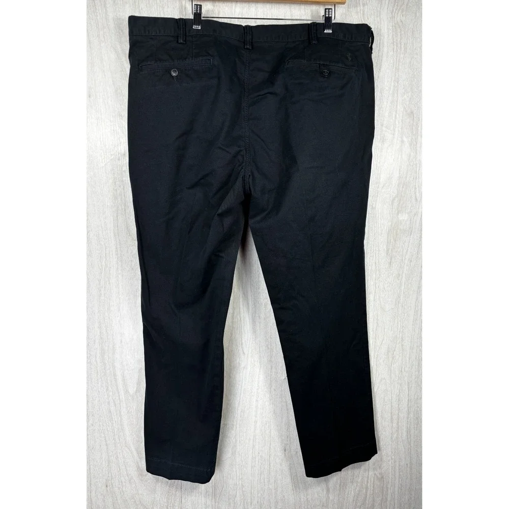 Polo Ralph‎ Lauren Slim Stretch Chino Pants Black Cotton Twill Men 42x32